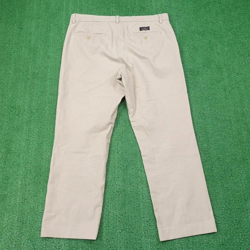 Banana Republic Aiden Chino Pants Mens 35x30 Beige‎ Regular Fit Cotton Casual